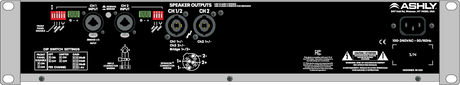 ASHLY ECOTOUR 500.2 High-Efficiency Touring Power Amplifier 2 x 500W @ 2/4 Ohms, 250W @ 8 Ohms, 1000W bridged @ 70V Amplifiers Ashly