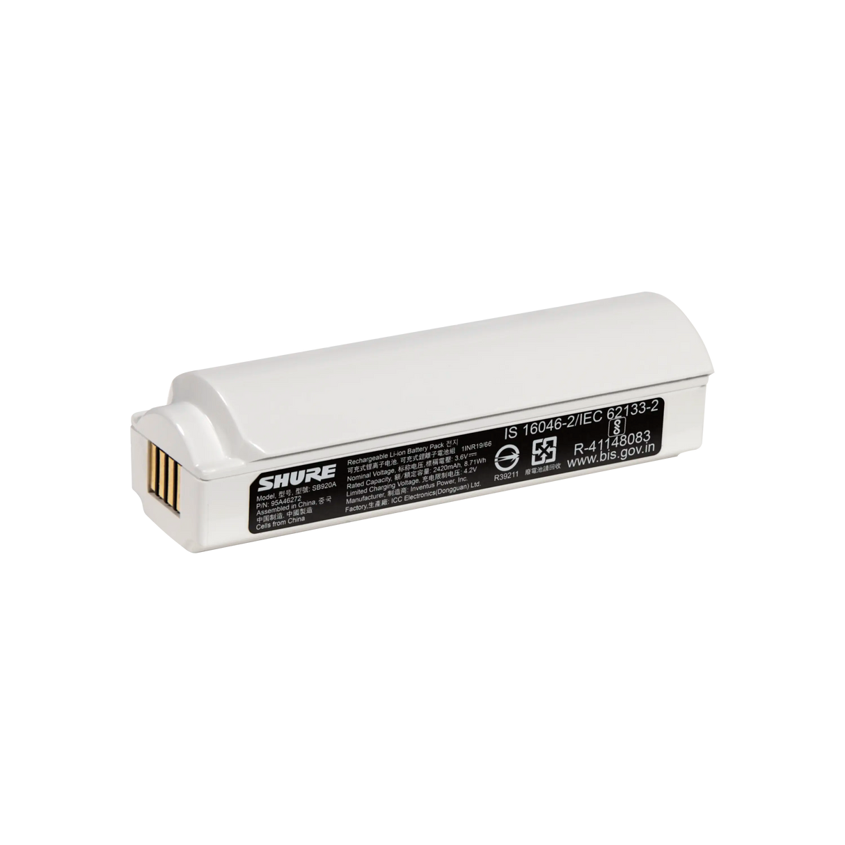 Shure SB920 Battery for ADX2 and ADX2/FD transmitters Microphones Shure