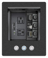 Extron Cable Cubby 500 Cable Access Enclosure Black w 3 Buttons-AC Module Not Included - Creation Networks