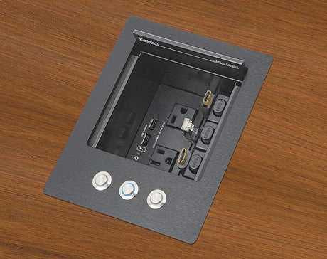 Extron Cable Cubby 500 Cable Access Enclosure Black w 3 Buttons-AC Module Not Included - Creation Networks