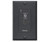 Extron DTP T HWP 4K 331 D Long Distance DTP Transmitter for HDMI - Decorator-Style Wallplate (Black) - Creation Networks