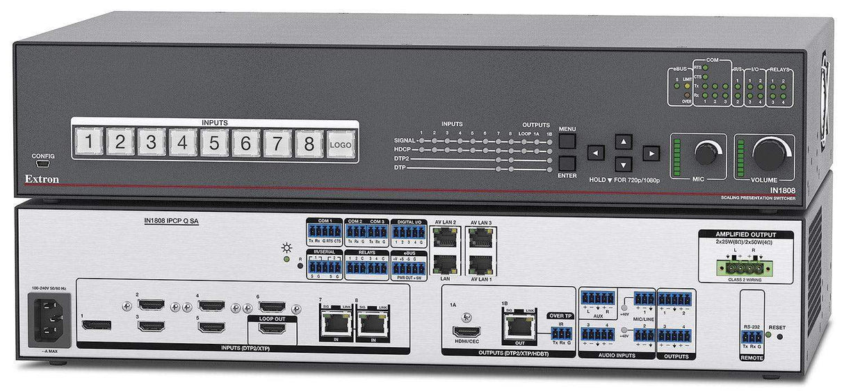 Extron IN1808 Series 60-1615-93 Eight Input 4K/60 Seamless Presentation Switchers - Creation Networks