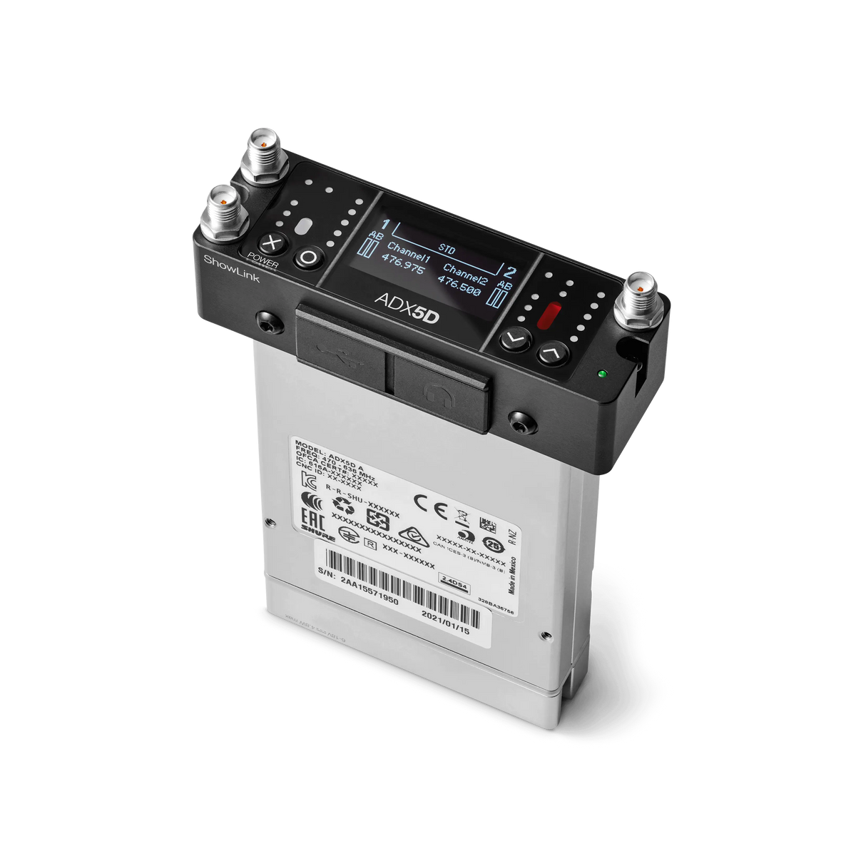 Shure ADX5D=-A ADX5D Portable Receiver, 470-636MHz Microphones Shure