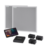 Shure IMXRK80 IntelliMix Room Kit 80, Includes (2) Shure MXA902 Ceiling Microphone + Speaker, (3) Huddly L1 Networked Camera, IntelliMix Compute, IntelliMix Touch Panel, and Network Switch Shure