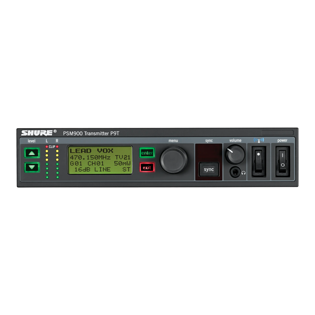 Shure P9T Wireless Transmitter for PSM900 Systems Microphones Shure