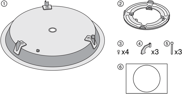 Shure A901-R-HCM Hard ceiling flush mounting accessory kit for MXA901-R microphones