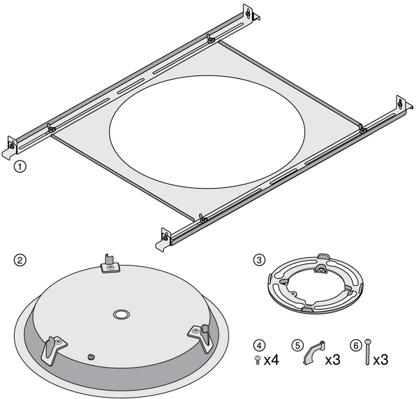 Shure A901-R-TB Tile bridge mounting accessory kit for MXA901-R microphones