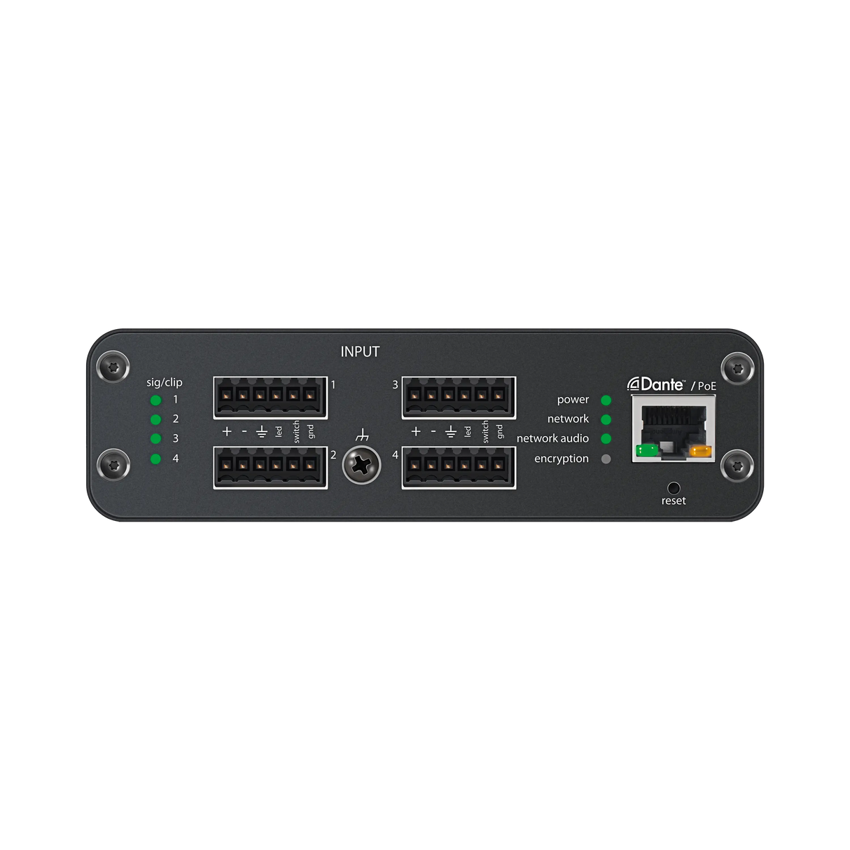 Shure ANI4IN-XLR Audio Network Interface (XLR Connectors) Microphones Shure