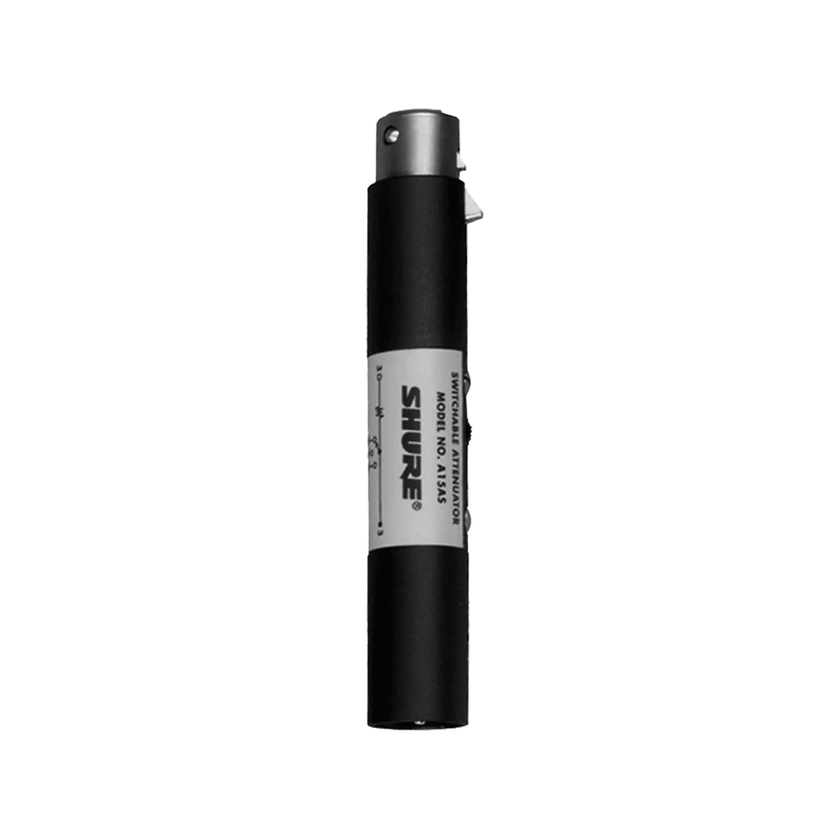 Shure A15AS Switchable Attenuator (15, 20, 25 dB), Passes Phantom Power Microphones Shure