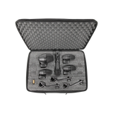 Shure PGADRUMKIT5 5-piece drum mic kit including 1-PGA52, 3-PGA56, 1-PGA57, 1-A25D stand adapter, 3-AP56DM drum mounts, 5 XLR-XLR cables, case Microphones Shure