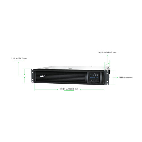 APC Smart-UPS SMT750RM2UC 750VA LCD RM 2U 120V with SmartConnect Uninterruptible Power Supply APC