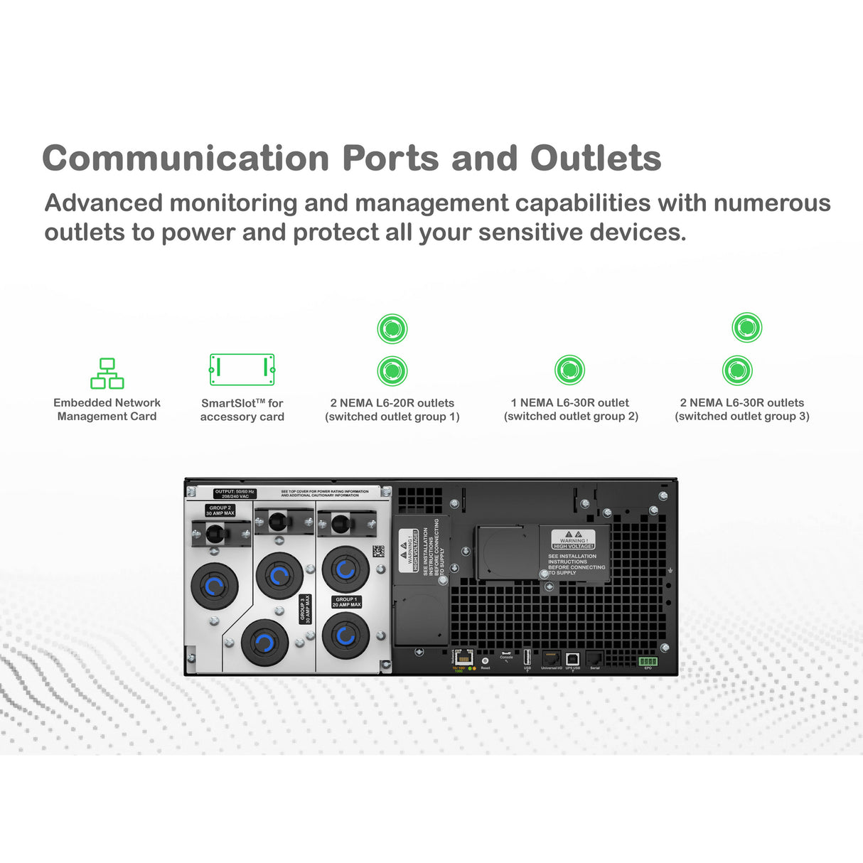 APC Smart-UPS On-Line SRT6KRMXLT-5KTF 6000VA Rackmount 208V to 120V Step-Down Transformer Uninterruptible Power Supply APC