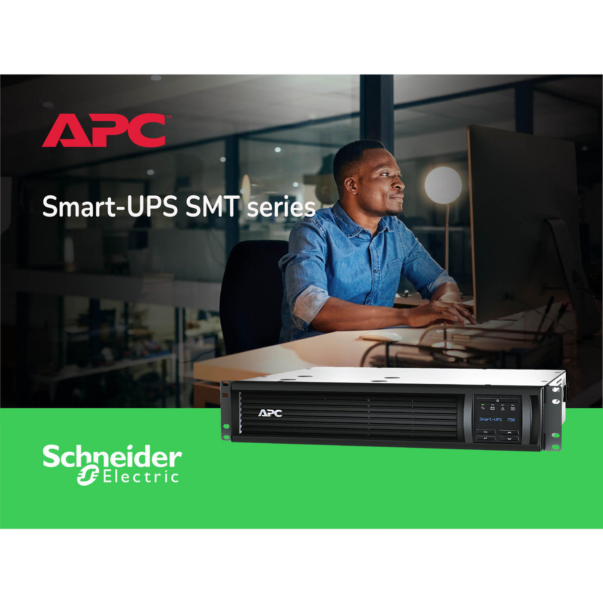 APC Smart-UPS SMT750RM2UC 750VA LCD RM 2U 120V with SmartConnect Uninterruptible Power Supply APC