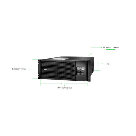 APC Smart-UPS On-Line SRT6KRMXLT-5KTF 6000VA Rackmount 208V to 120V Step-Down Transformer UPS / Battery Backup APC