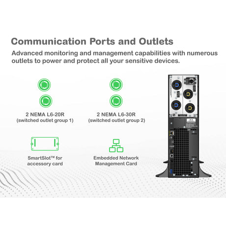 APC Smart-UPS On-Line SRT5KXLT-5KTF 5000VA Tower 208/240V to 120V Step-Down Transformer UPS / Battery Backup APC