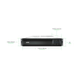 APC Smart-UPS SMT1000RM2UC 1000VA LCD RM 2U 120V with SmartConnect Uninterruptible Power Supply APC
