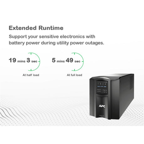 APC Smart-UPS SMT1000C 1000VA LCD 120V with SmartConnect Uninterruptible Power Supply APC