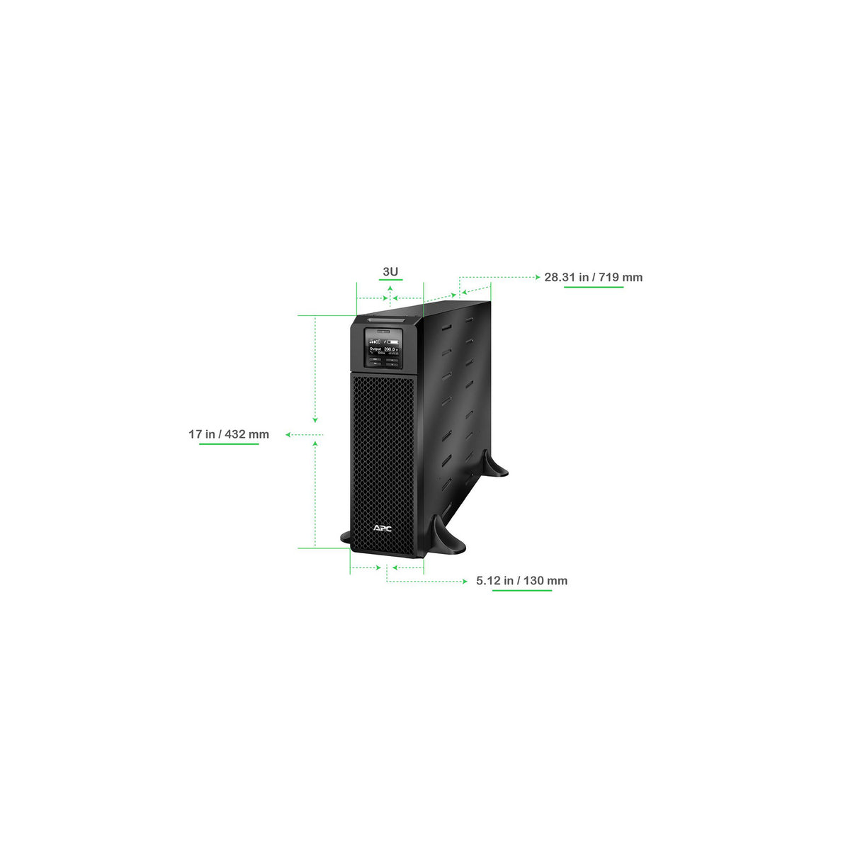 APC Smart-UPS On-Line SRT5KXLT-5KTF 5000VA Tower 208/240V to 120V Step-Down Transformer Uninterruptible Power Supply APC
