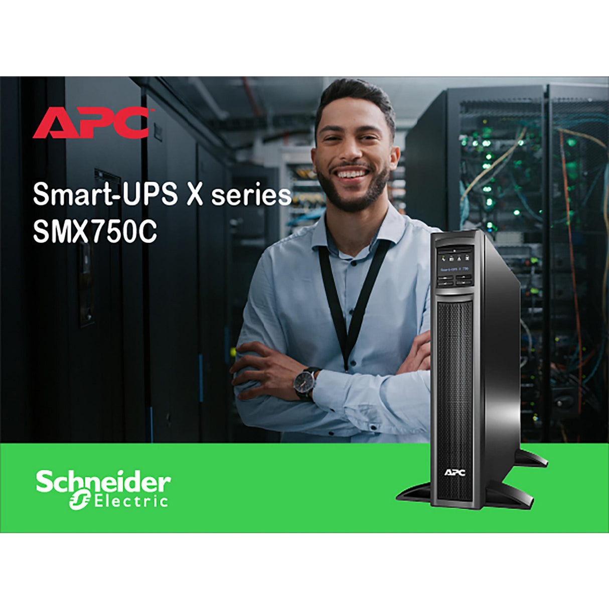 APC Smart-UPS X SMX750C 750VA Rack/Tower LCD 120V with SmartConnect Uninterruptible Power Supply APC