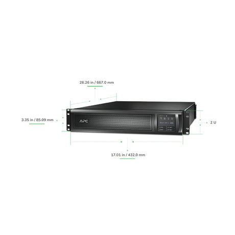 APC Smart-UPS X SMX2000RMLV2UNC 2000VA Rack/Tower LCD 120V with Network Card Uninterruptible Power Supply APC
