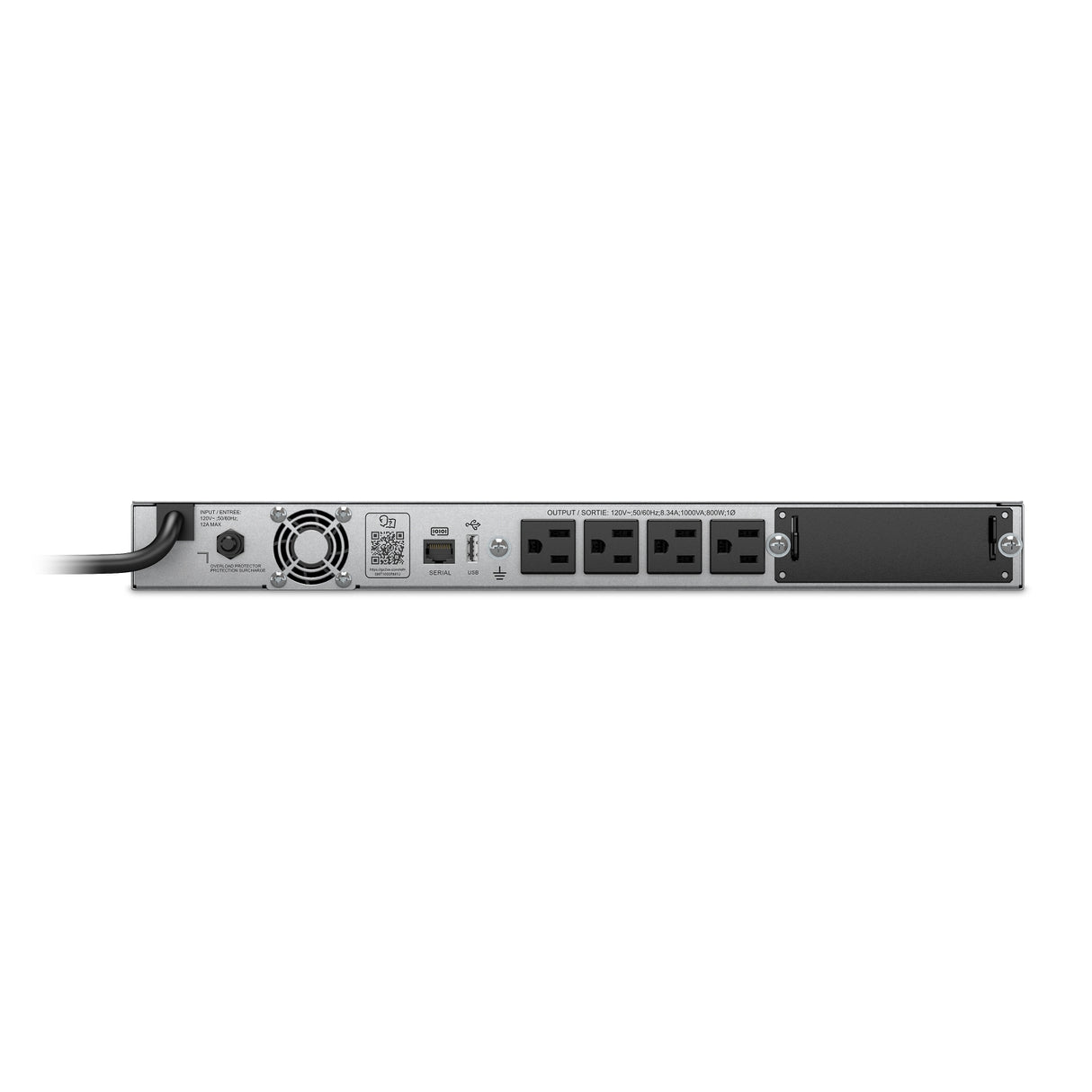 APC Smart-UPS SMT1000RM1UNC 1000VA LCD RM 1U 120V with Network Card Uninterruptible Power Supply APC