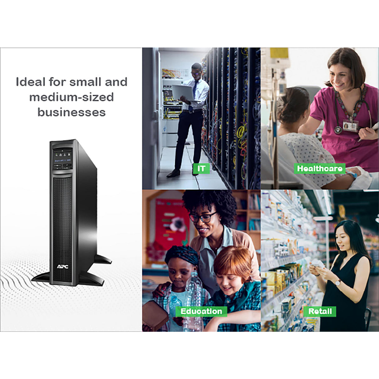 APC Smart-UPS X SMX1000C 1000VA Rack/Tower LCD 120V with SmartConnect Uninterruptible Power Supply APC