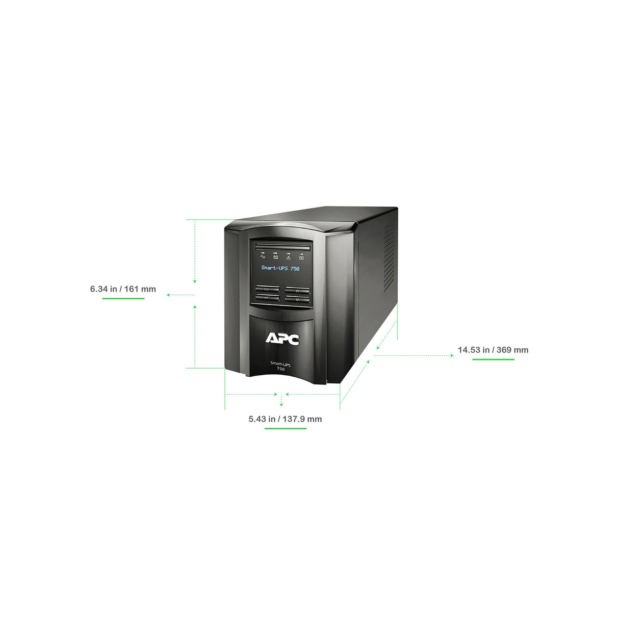APC Smart-UPS SMT750C 750VA LCD 120V with SmartConnect Uninterruptible Power Supply APC