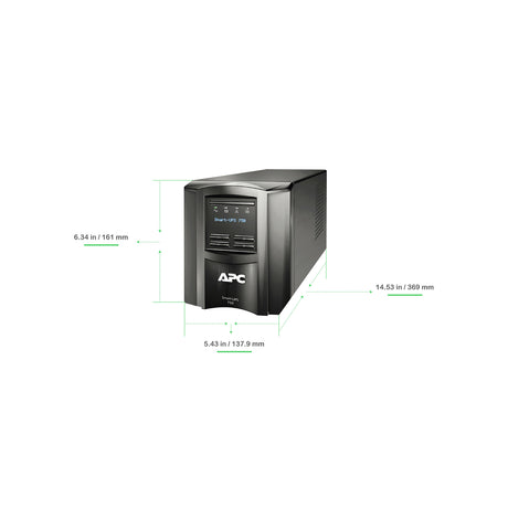 APC Smart-UPS SMT750C 750VA LCD 120V with SmartConnect Uninterruptible Power Supply APC