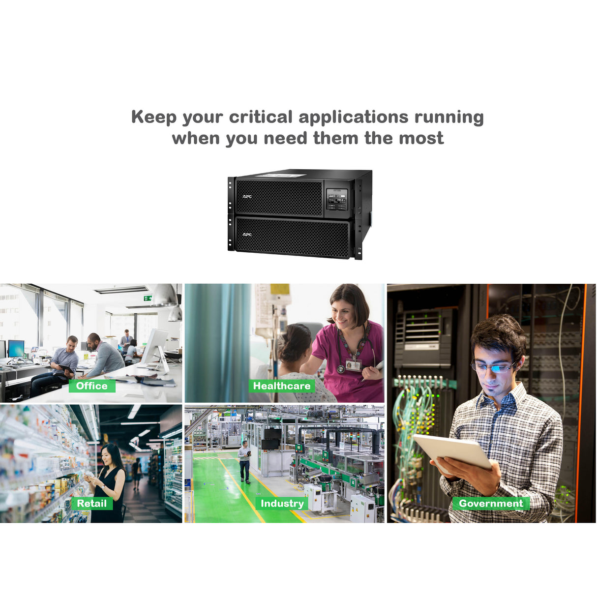 APC Smart-UPS SRT8KRMXLT 8000VA RM 208V Uninterruptible Power Supply APC