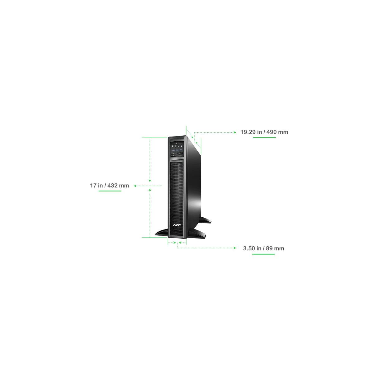 APC Smart-UPS X SMX750C 750VA Rack/Tower LCD 120V with SmartConnect Uninterruptible Power Supply APC
