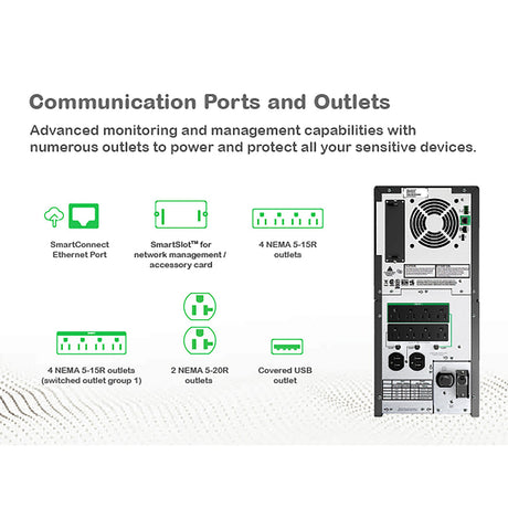 APC Smart-UPS SMT3000C 3000VA LCD 120V with SmartConnect Uninterruptible Power Supply APC