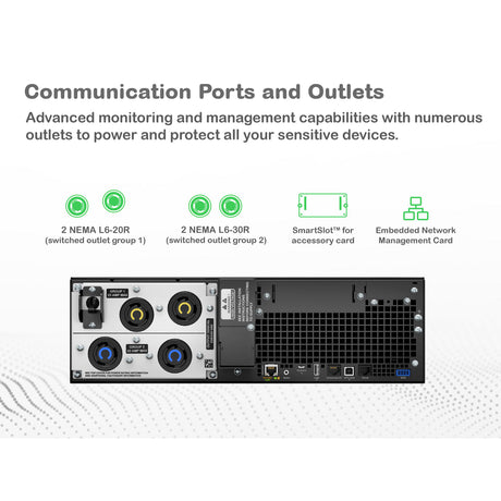 APC Smart-UPS On-Line SRT5KRMXLT-5KTF 5000VA Rackmount 208V to 120V Step-Down Transformer UPS / Battery Backup APC