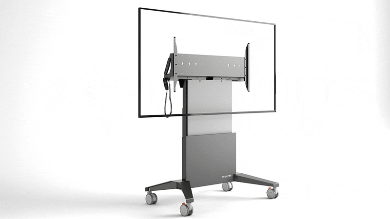 Salamander X-Large Electric Lift Mobile Display Stand, White