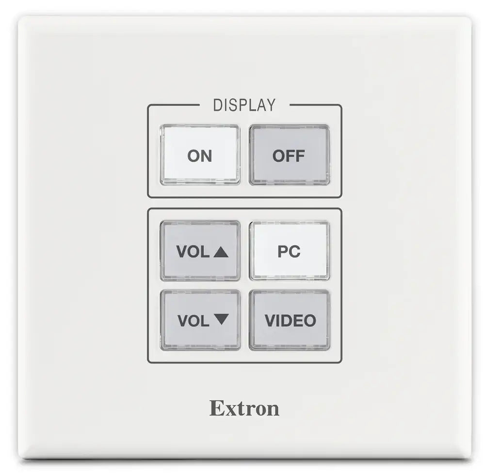 Extron MLC Plus 50 White and Black Faceplates, 2-Gang