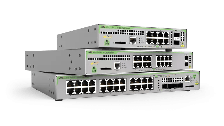 Allied Telesis AT-GS970M/28PS-10 L2+ MANAGED 24X10/100/1000MBPS 4XSFP UPLINK SLOTS 1 FIXED AC PS US