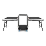 Gator GTOUR16U-TBL 16U Tour Style Rack Case w/Fold-Out Side Tables & Casters