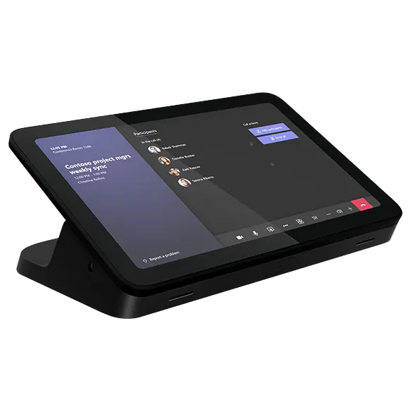 Lenovo ThinkSmart IP Controller 10.1-inch touchscreen on desk stand
