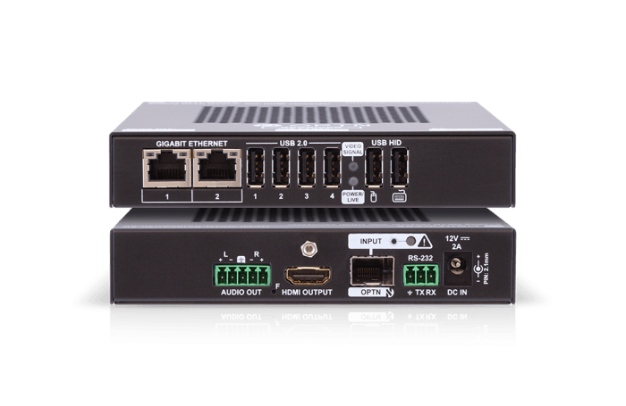 Lightware HDMI-OPTN-RX100AU2K-SR SDVoE-based Point-to-multipoint HDMI 2.0 over Fiber Optical Link Scaling Receiver - 91536002