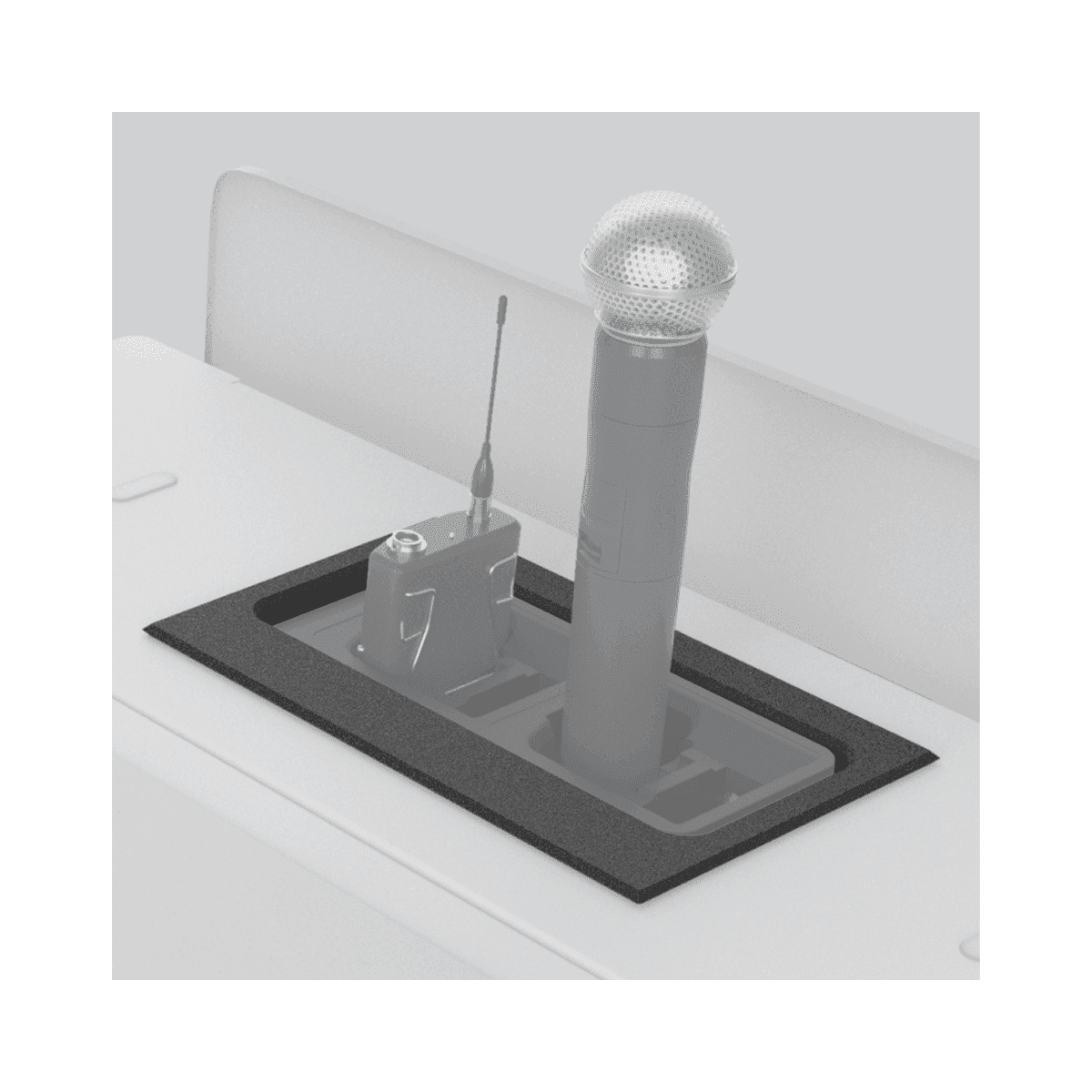 Heckler H910-BK Console Insert for Shure SBC 220 or SBC 240 (Black) - Creation Networks