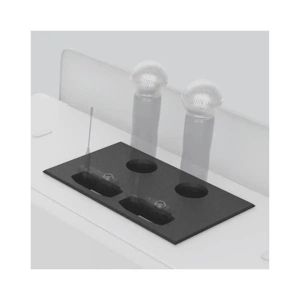 Heckler H911-BK Console Insert for Dual Shure SBC 220 or SBC 240 (Blac ...