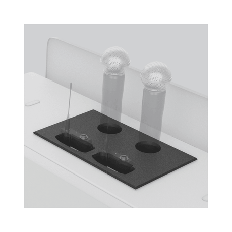 Heckler H911-BK Console Insert for Dual Shure SBC 220 or SBC 240 (Black) - Creation Networks