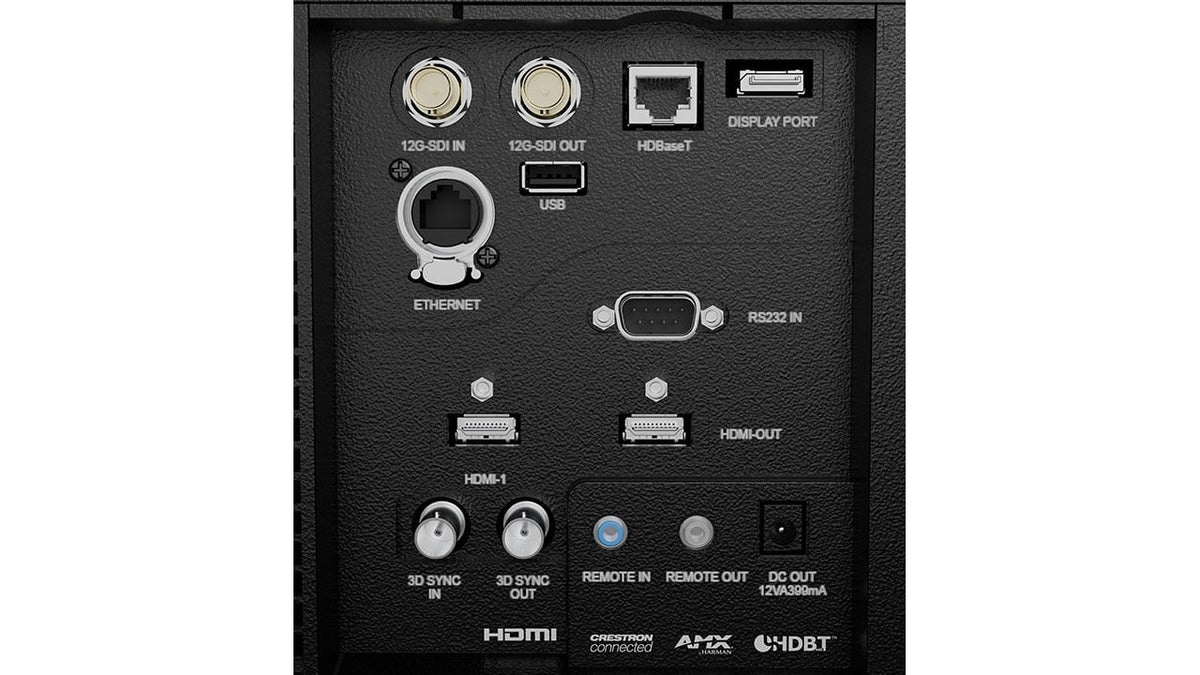 Christie 4K13-HS electronics and input panel