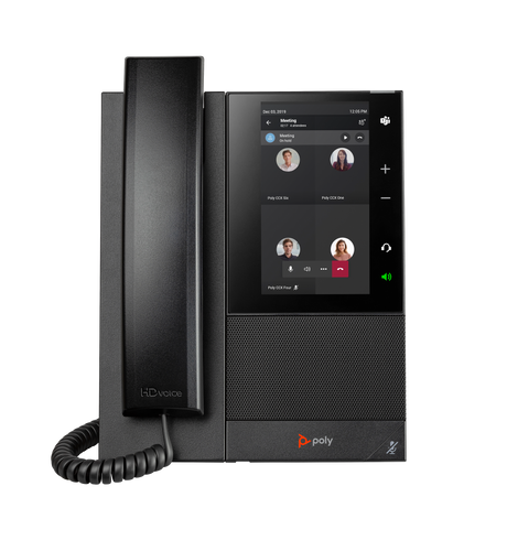 Poly CCX 505 Business Media Phone for Microsoft Teams and PoE-enabled GSA/TAA Poly Voice Poly