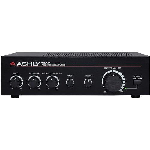 ASHLY TM-335 35-Watt 3-Input Mixer/Amp w/ Xfmr Isolated Constant-Voltage & 4 Ohm OUTP