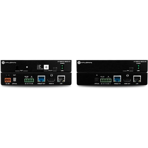 Atlona 4K HDR Transmitter and Receiver Set w/IR, RS-232, Ethernet and PoE - AT-HDR-EX-100CEA-KIT