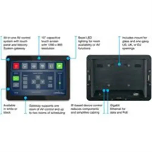 Atlona Velocity System 10" VESA Mount Touch Panel w/Single Room Velocity Gatewa - Black - AT-VTPG-1000VL-BL