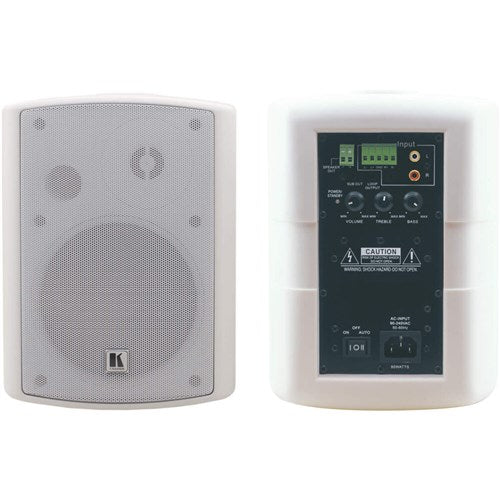 Kramer 5.25" On-Wall 2-Way Powered Speakers (White, Pair) - TAVOR-5-O(PAIR)/WHITE/US