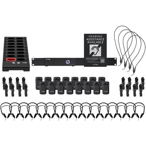 Listen Tech LWS-16-A1-D 2 Channel Wi-Fi System with 16 receivers (Dante)