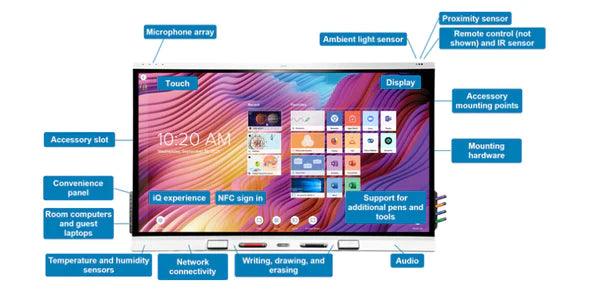 SMART Board 6000 Series 65" 4K Pro Interactive Display w/ iQ and Meeting Pro Software (Black Bezels, TAA compliant) - SBID-6565S-V3-P