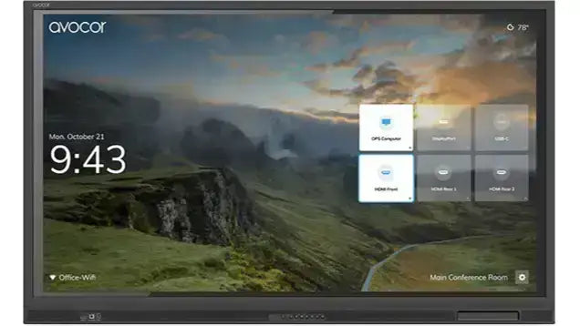 Avocor E-50 Series 75" UHD 4K Touchscreen Commercial Display - AVE-7550
